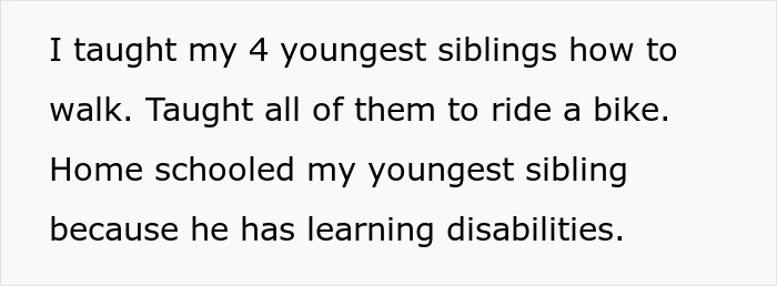 Caregiver take care siblings refuses support mother, teaching younger siblings important life skills and homeschooling. Caregiver take care siblings refuses support mother, teaching younger siblings important life skills and homeschooling.