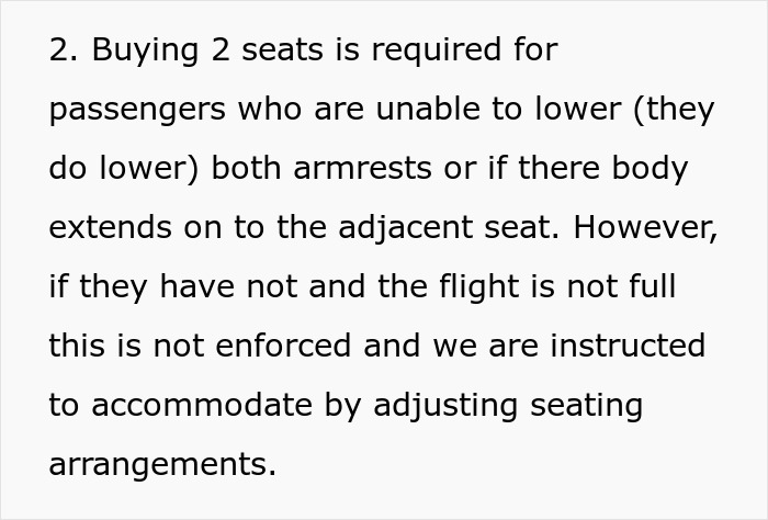 Flight attendant questions not offering seatbelt extender immediately to overweight woman during flight. Flight attendant questions not offering seatbelt extender immediately to overweight woman during flight.