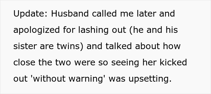 Update text about husband apologizing for siding with sister despite woman’s anaphylaxis risk from ignored no-peanut rule.