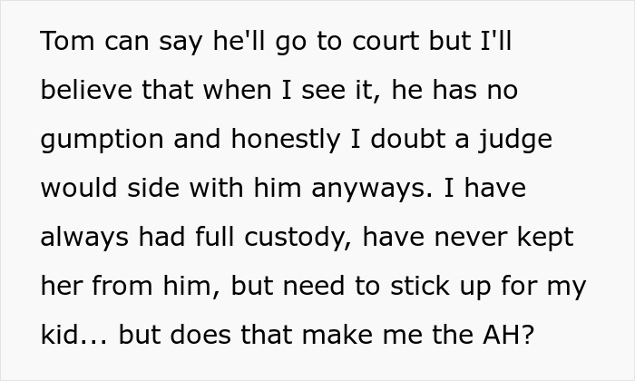 Custody dispute where dad paying $300 child support tries to control 10-year-old’s life, mom sets boundaries firmly. Custody dispute where dad paying $300 child support tries to control 10-year-old’s life, mom sets boundaries firmly.