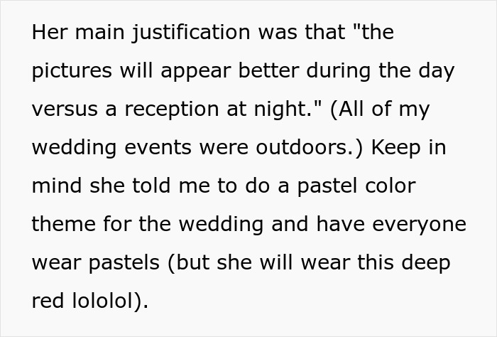 Text about woman pretending to be the bride at SIL’s wedding despite being married to bride’s brother discussed. Text about woman pretending to be the bride at SIL’s wedding despite being married to bride’s brother discussed.