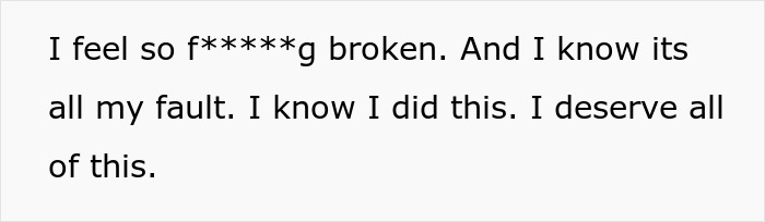 Text expressing deep guilt and brokenness over ruining marriage with online affair as time passes. Text expressing deep guilt and brokenness over ruining marriage with online affair as time passes.