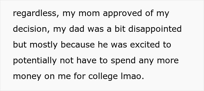 Text excerpt about family opinions on college spending, relating to Christian rapture and money dollars concept. Text excerpt about family opinions on college spending, relating to Christian rapture and money dollars concept.