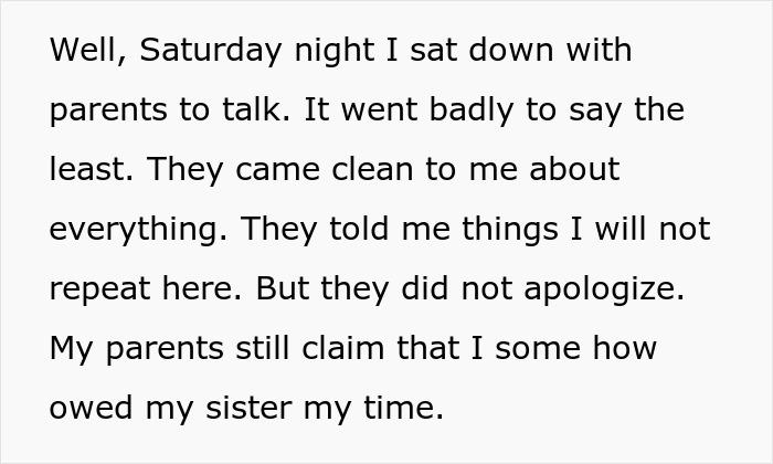 Teen feels like a prisoner babysitting autistic sister, confronts parents after difficult conversation about responsibilities. Teen feels like a prisoner babysitting autistic sister, confronts parents after difficult conversation about responsibilities.