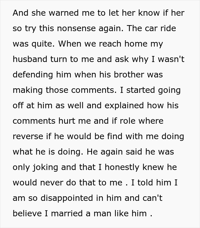 Text excerpt discussing a man joking about trading his wife, with his twin brother commenting and causing tension. Text excerpt discussing a man joking about trading his wife, with his twin brother commenting and causing tension.