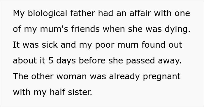 Text about family drama involving a stalker half-sister airing dirty laundry online and a woman putting a stop to it. Text about family drama involving a stalker half-sister airing dirty laundry online and a woman putting a stop to it.