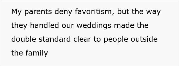 Text showing a bride exposing family favoritism as she tries to erase her twin from the wedding before everyone's eyes. Text showing a bride exposing family favoritism as she tries to erase her twin from the wedding before everyone's eyes.