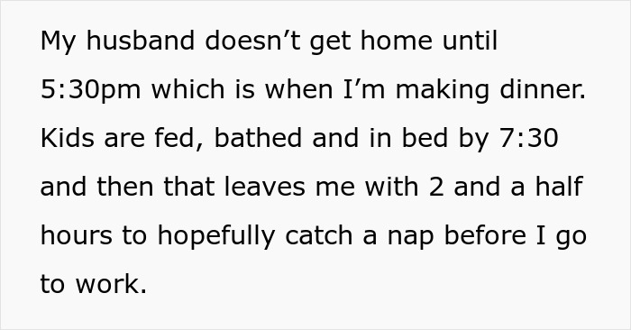 Alt text: Woman describing challenges when husband expects wife to work and study full time with two kids and limited rest time. Alt text: Woman describing challenges when husband expects wife to work and study full time with two kids and limited rest time.