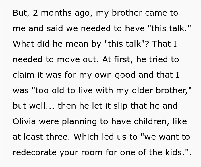 Siblings have a huge fight over shared house as brother demands sister move out to make room for kids. Siblings have a huge fight over shared house as brother demands sister move out to make room for kids.