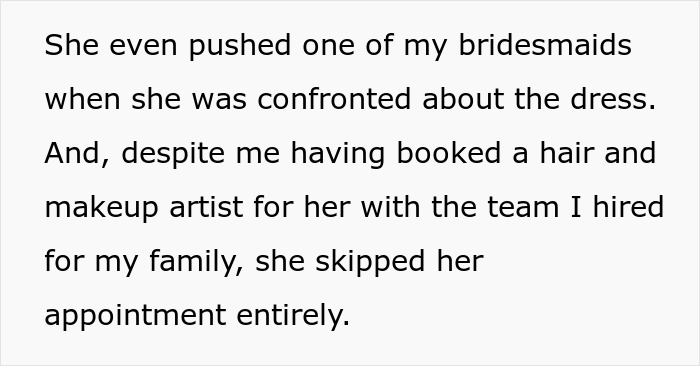 Text describing a woman pretending to be the bride at her sister-in-law’s wedding despite being married to the bride’s brother. Text describing a woman pretending to be the bride at her sister-in-law’s wedding despite being married to the bride’s brother.