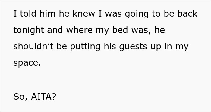 Text about guy upset when his girlfriend's kid sleeps in roommate’s bed, questioning if he is rude for demanding space. Text about guy upset when his girlfriend's kid sleeps in roommate’s bed, questioning if he is rude for demanding space.