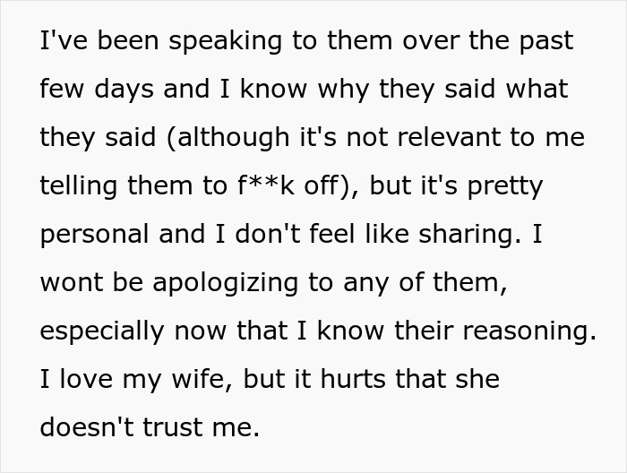 Text excerpt discussing family conflict involving trust and accusations about a 15-year-old cuddling with dad crossing limits. Text excerpt discussing family conflict involving trust and accusations about a 15-year-old cuddling with dad crossing limits.