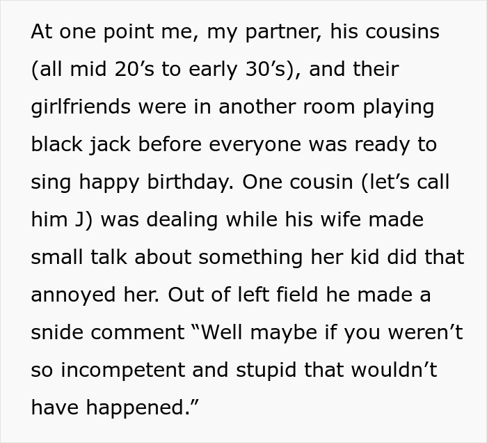Alt text: Woman stands up for cousin's wife against rude hubby, causing tension and near boycott by men in the family. Alt text: Woman stands up for cousin's wife against rude hubby, causing tension and near boycott by men in the family.