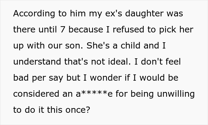 Man arguing about ex picking up affair kid from school, refusing once, causing conflict over child care responsibility. Man arguing about ex picking up affair kid from school, refusing once, causing conflict over child care responsibility.