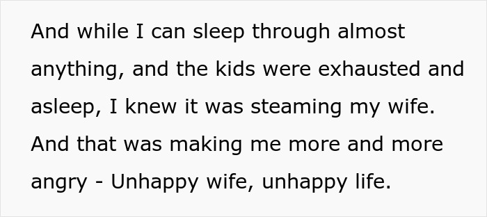 Text excerpt highlighting frustration with hotel guests’ ruckus disturbing neighbors late at night.