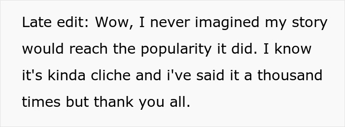 Text excerpt expressing surprise and gratitude for the popularity of a story about a teen babysitting autistic sibling. Text excerpt expressing surprise and gratitude for the popularity of a story about a teen babysitting autistic sibling.