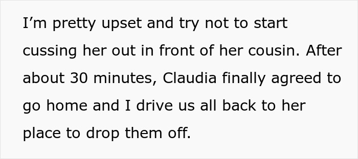 Text excerpt about a mom upset after asking her friend to babysit while she goes for lunch and then disappears. Text excerpt about a mom upset after asking her friend to babysit while she goes for lunch and then disappears.