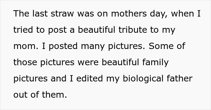 Text about airing dirty laundry online leading to conflict, highlighting family drama involving a stalker half-sister. Text about airing dirty laundry online leading to conflict, highlighting family drama involving a stalker half-sister.