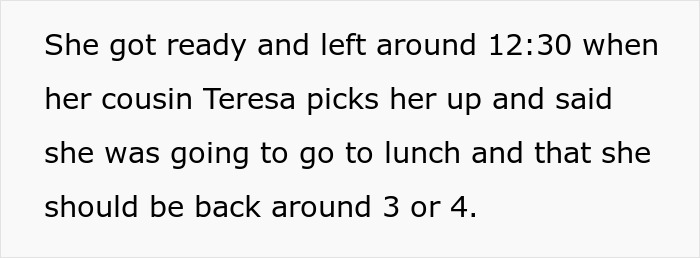 Mom asks friend to babysit during lunch but goes missing for hours, leaving friend worried and confused. Mom asks friend to babysit during lunch but goes missing for hours, leaving friend worried and confused.