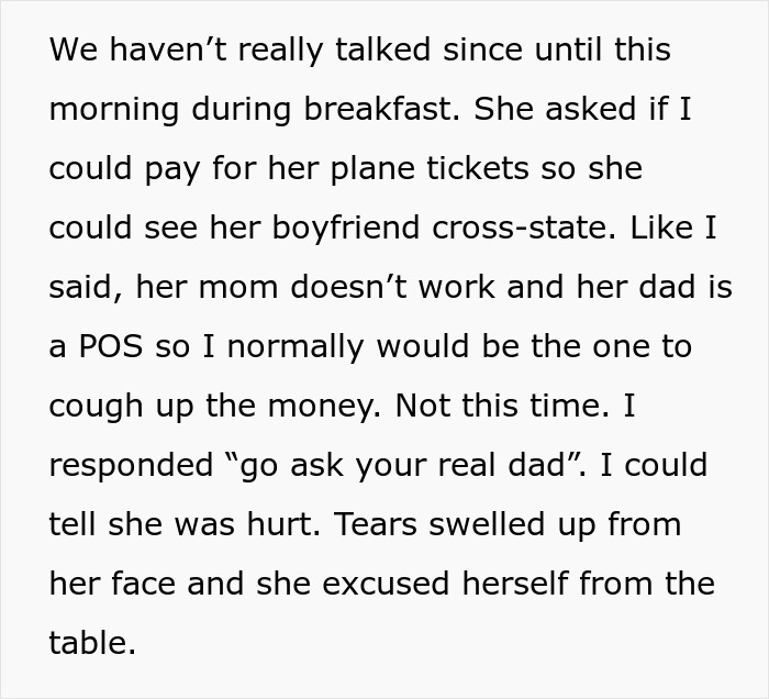 16YO Treats Stepdad Like A Doormat And Walking ATM, Gobsmacked When He Finally Says Enough’s Enough 16YO Treats Stepdad Like A Doormat And Walking ATM, Gobsmacked When He Finally Says Enough’s Enough