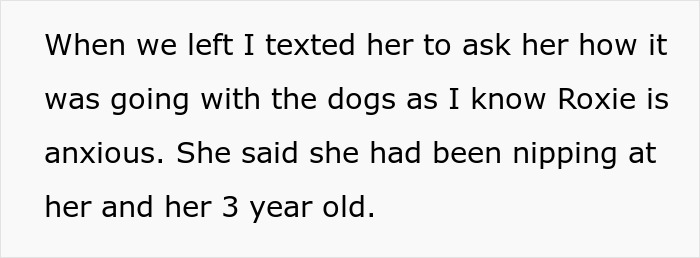 Text message discussing dog anxiety and a dog sitter's poor treatment while house sitting. Text message discussing dog anxiety and a dog sitter's poor treatment while house sitting.