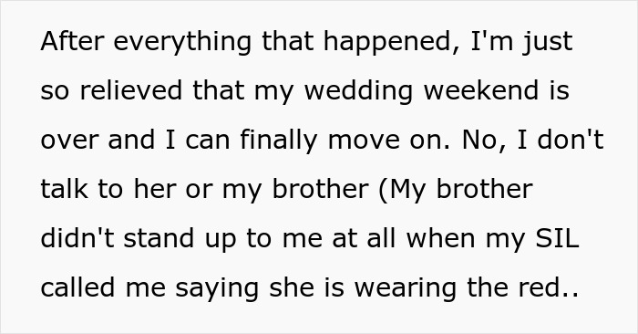 Woman pretends to be bride at sister-in-law’s wedding while married to the bride’s brother, causing family conflict. Woman pretends to be bride at sister-in-law’s wedding while married to the bride’s brother, causing family conflict.