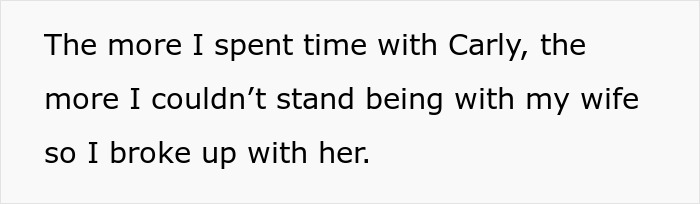 Text on screen about a man reflecting on how an online affair led him to break up with his wife, causing guilt over ruining marriage. Text on screen about a man reflecting on how an online affair led him to break up with his wife, causing guilt over ruining marriage.