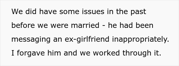 Text showing wife reflecting on past issues with husband messaging an ex-girlfriend, leaving her suspicious and confused Text showing wife reflecting on past issues with husband messaging an ex-girlfriend, leaving her suspicious and confused