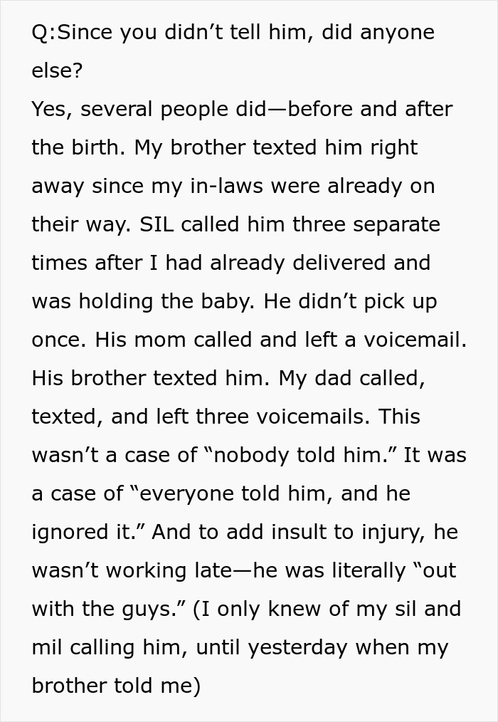 Text excerpt about a husband ignoring his newborn baby after being called out for calling his pregnant wife disgusting. Text excerpt about a husband ignoring his newborn baby after being called out for calling his pregnant wife disgusting.