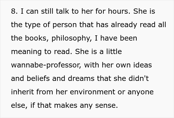 Excerpt describing a man appreciating his wife’s intellect, highlighting brains over heart in a robotically calculated choice. Excerpt describing a man appreciating his wife’s intellect, highlighting brains over heart in a robotically calculated choice.
