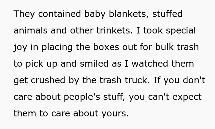 Alt text: Excerpt describing landlord's satisfaction disposing of tenants' belongings during eviction, focusing on revenge opportunity. Alt text: Excerpt describing landlord's satisfaction disposing of tenants' belongings during eviction, focusing on revenge opportunity.