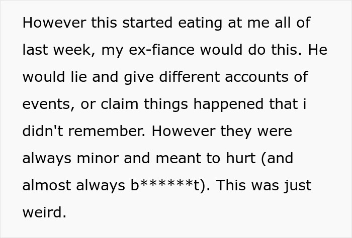 Text excerpt discussing a guy lying about events and the confusion over taking an art class with his girlfriend. Text excerpt discussing a guy lying about events and the confusion over taking an art class with his girlfriend.