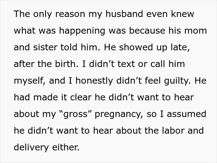 Text excerpt about a husband ignoring his pregnant wife and baby after being called out for disrespecting her pregnancy. Text excerpt about a husband ignoring his pregnant wife and baby after being called out for disrespecting her pregnancy.
