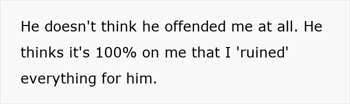 Text excerpt about husband blaming wife, relating to wife pouring her heart into hosting MIL and SIL.