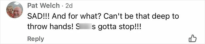 Comment expressing frustration about violence in an angry mob ambush involving a Walmart employee. Comment expressing frustration about violence in an angry mob ambush involving a Walmart employee.