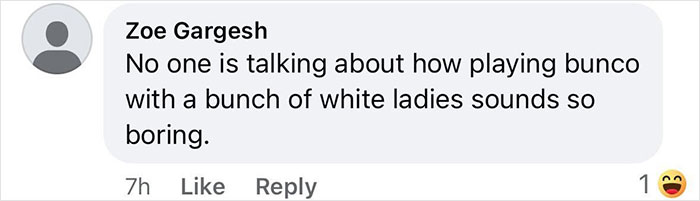 Screenshot of a social media comment discussing Brooklyn midwife’s dice game club and safety concerns for non-white women.