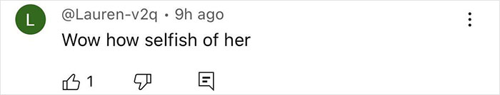 Comment on social media post saying wow how selfish of her, relating to cheerleader case after stuffing newborn in closet. Comment on social media post saying wow how selfish of her, relating to cheerleader case after stuffing newborn in closet.