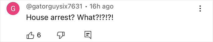 Comment on social media post expressing shock about house arrest, related to cheerleader pleading not guilty after stuffing newborn in closet. Comment on social media post expressing shock about house arrest, related to cheerleader pleading not guilty after stuffing newborn in closet.