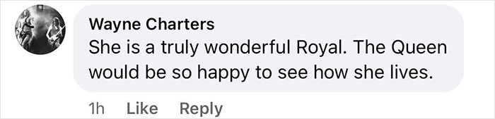 Comment praising a royal’s character, highlighting admiration and how the Queen would be happy with her life. Comment praising a royal’s character, highlighting admiration and how the Queen would be happy with her life.