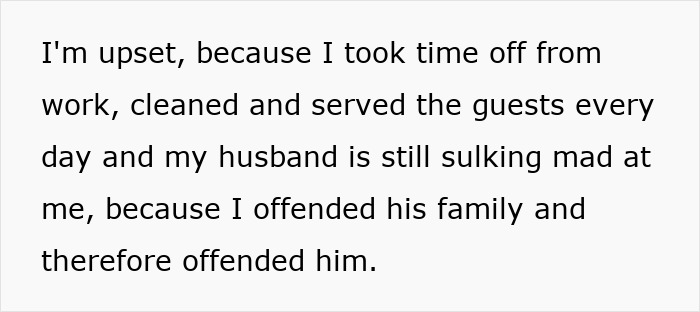 Text expressing upset over hosting MIL and SIL, feeling unappreciated as the husband calls her fake when she complains.