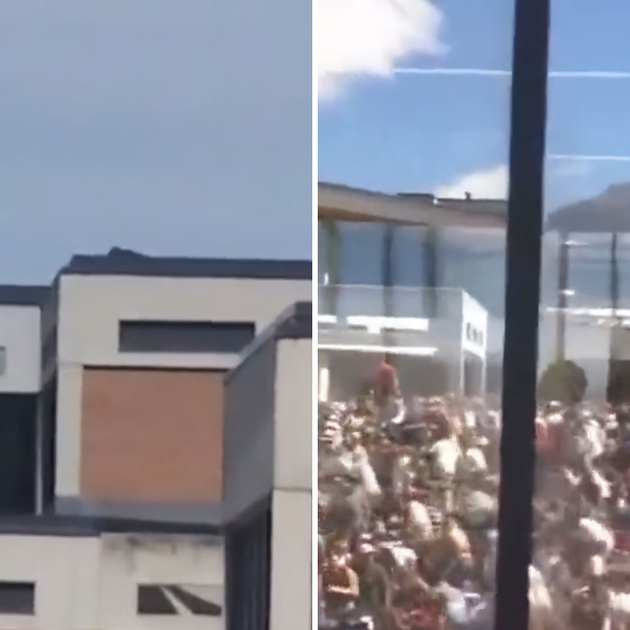 Crowd gathered outside modern building as NBC analyst breaks silence after firing over remarks about Charlie Kirk. Crowd gathered outside modern building as NBC analyst breaks silence after firing over remarks about Charlie Kirk.