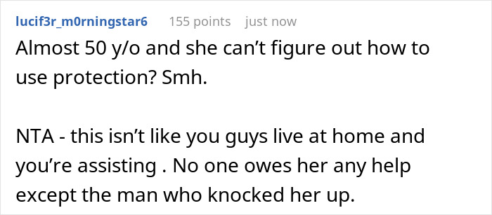 Screenshot of an online comment discussing a 46-year-old woman expecting adult kids to drop everything to help. Screenshot of an online comment discussing a 46-year-old woman expecting adult kids to drop everything to help.