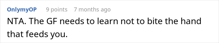 Text comment on a forum discussing a woman considering canceling her friend’s holiday booking after harassment by her brother’s girlfriend. Text comment on a forum discussing a woman considering canceling her friend’s holiday booking after harassment by her brother’s girlfriend.