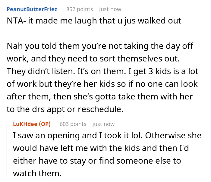 Screenshot of a Reddit conversation discussing a teen secretly planning to ditch babysitting half siblings. Screenshot of a Reddit conversation discussing a teen secretly planning to ditch babysitting half siblings.