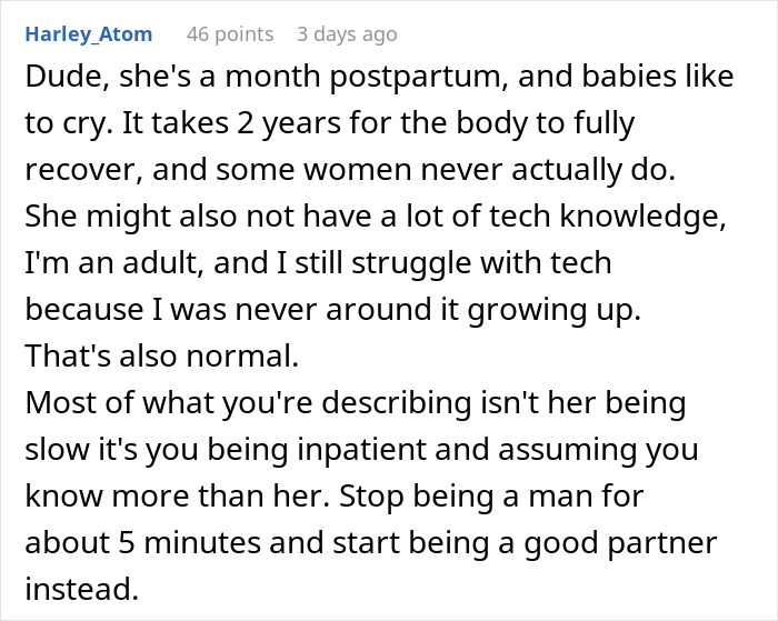 New mom struggles with baby care while husband judgment adds pressure, highlighting postpartum challenges and relationship dynamics. New mom struggles with baby care while husband judgment adds pressure, highlighting postpartum challenges and relationship dynamics.