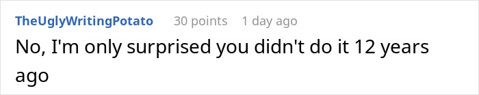 Reddit comment text saying no surprise about breaking up over photograph posted by TheUglyWritingPotato. Reddit comment text saying no surprise about breaking up over photograph posted by TheUglyWritingPotato.