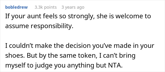 Comment from user bobledrew discussing responsibility and judgment about sister unwanted siblings adoption situation. Comment from user bobledrew discussing responsibility and judgment about sister unwanted siblings adoption situation.