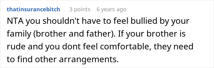 Comment discussing how a woman struggles to deal with her teen brother and her dad’s reaction when she refuses to babysit him. Comment discussing how a woman struggles to deal with her teen brother and her dad’s reaction when she refuses to babysit him.