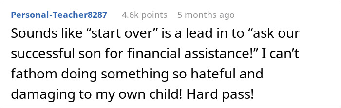 Comment expressing disbelief at a mom who purposefully hid college acceptance letters from her least favorite kid. Comment expressing disbelief at a mom who purposefully hid college acceptance letters from her least favorite kid.