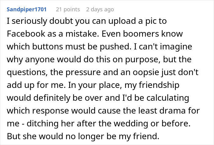 Text message thread discussing a bride stuck between loyalty and trust after bridesmaid leaks wedding seating chart. Text message thread discussing a bride stuck between loyalty and trust after bridesmaid leaks wedding seating chart.